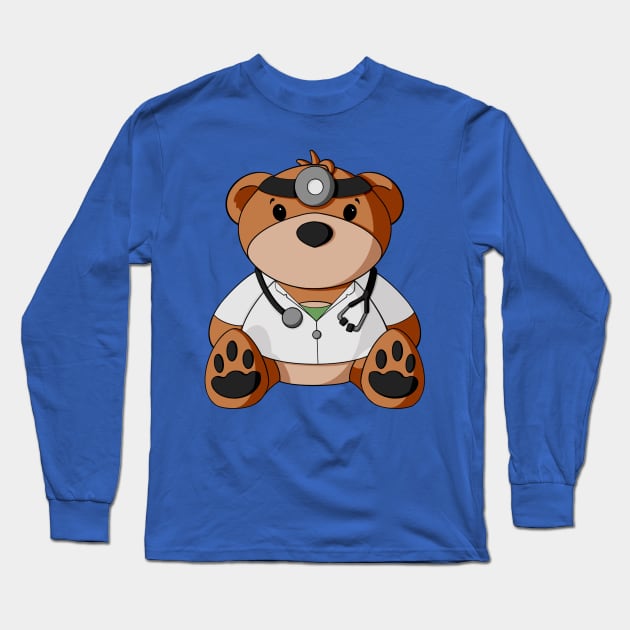 Doctor Teddy Bear Long Sleeve T-Shirt by Alisha Ober Designs